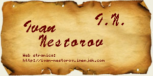 Ivan Nestorov vizit kartica